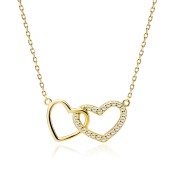 Colier argint placat cu aur galben cu inimi si pietre DiAmanti Z1144NG_W-DIA (Argint 925‰ 3,2 g.) Colier argint placat cu aur galben cu inimi si pietre DiAmanti Z1144NG_W-DIA (Argint 925‰ 3,2 g.)